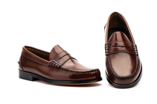 ZAPATO CASTELLANO PARA CABALLERO CON ANTIFAZ EN PIEL FLORENTIC Y SUELA DE CUERO VARIOS COLORES-FABRICADO EN ESPAÑA - Imagen 4