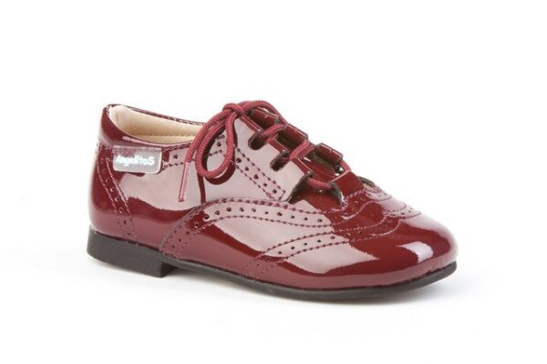 Zapato inglés charol para niño y niña Angelitos 1505