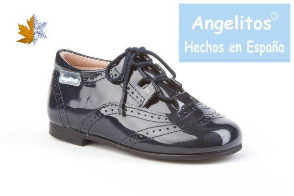 Zapato inglés charol para niño y niña Angelitos 1505 - Imagen 3