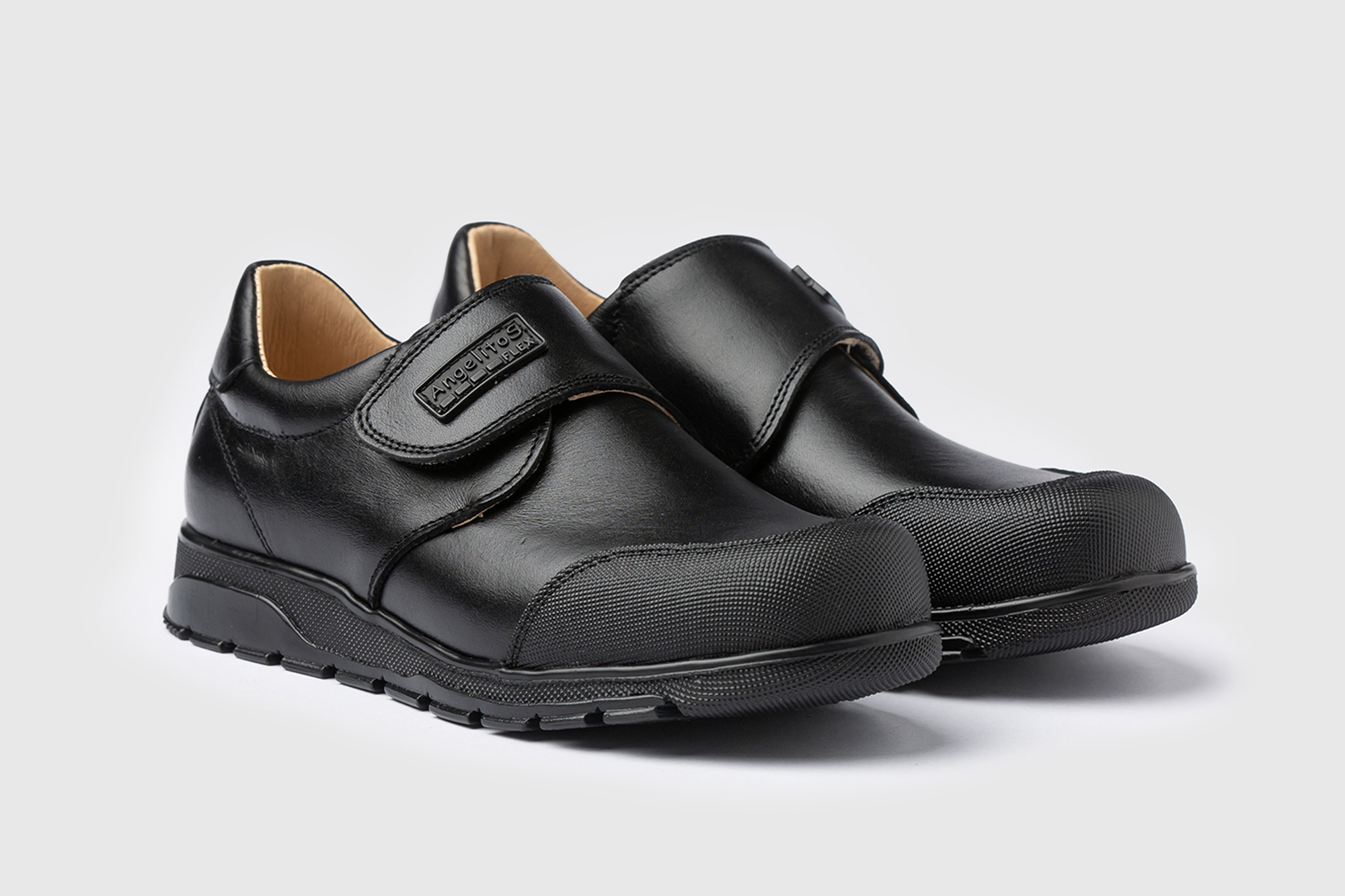 Zapato Colegial Napa Velcro Angelitos
