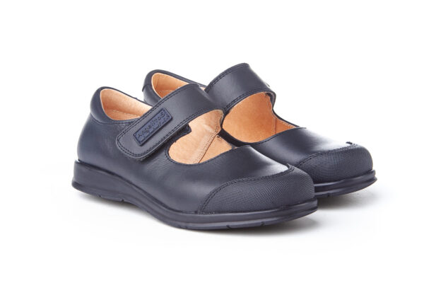 BAILARINA NEGRO COLEGIAL NAPA VELCRO REFORZADA ANGELITOS - Imagen 3