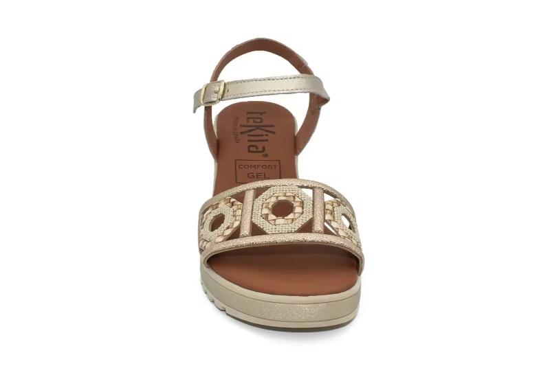 Sandalias de cuña para mujer con plantilla de gel y detalles trenzados Hechas en España Tallas 36 a 40 Modelo 1105 Tekila 3 Sandalias de cuña para mujer con plantilla de gel y detalles trenzados Hechas en España Tallas 36 a 40 Modelo 1105 Tekila - Imagen 3