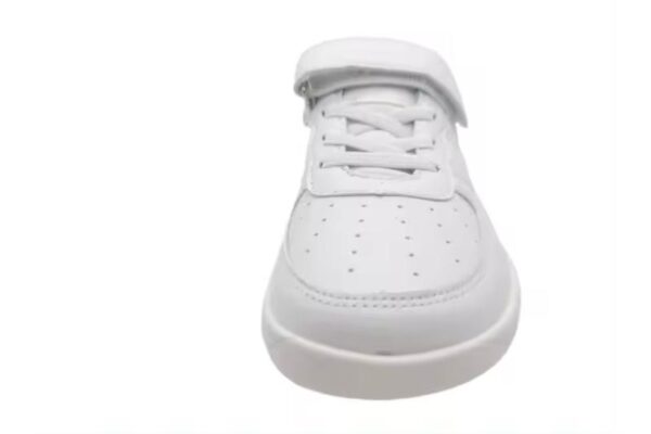 Zapatillas blancas colegial para niño y niña Deportivas con velcro Tallas 24 a 35 Modelo 1225 Demax - Image 2