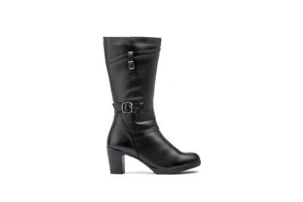 Botas de piel con tacón para mujer diseño elegante con caña media Tallas 36 a 41 Modelo 1510 Ibérico