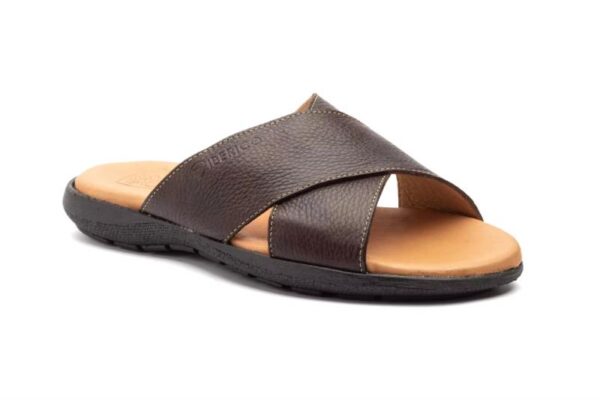 Sandalias de hombre en piel marrón Modelo 2029 Tallas 40 a 45 Iberico shoes