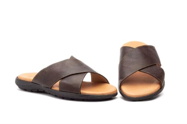 Sandalias de hombre en piel marrón Modelo 2029 Tallas 40 a 45 Iberico shoes - Image 4