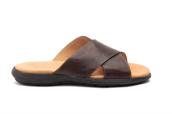 Sandalias de hombre en piel marrón Modelo 2029 Tallas 40 a 45 Iberico shoes - Image 2