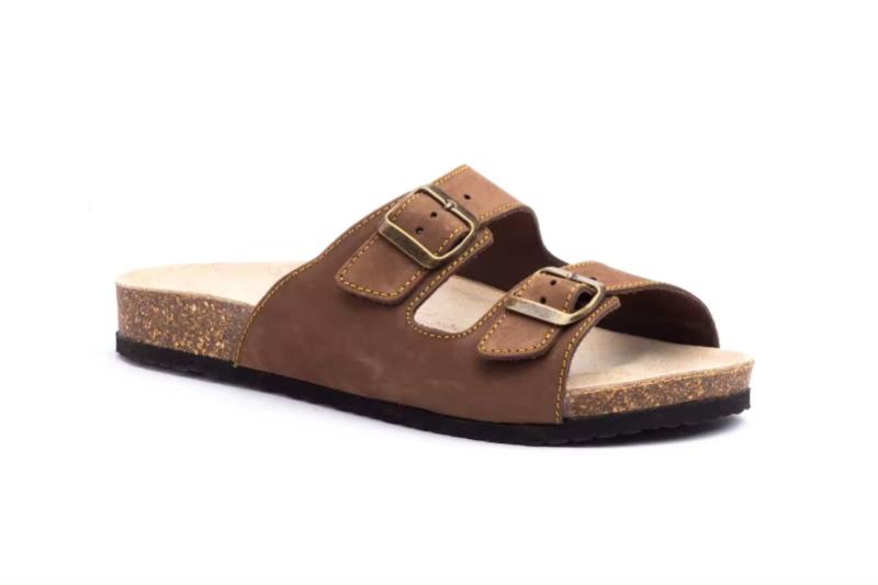 Sandalia de hombre tipo bio de piel con hebillas Modelo 7378 Tallas 40 a 45