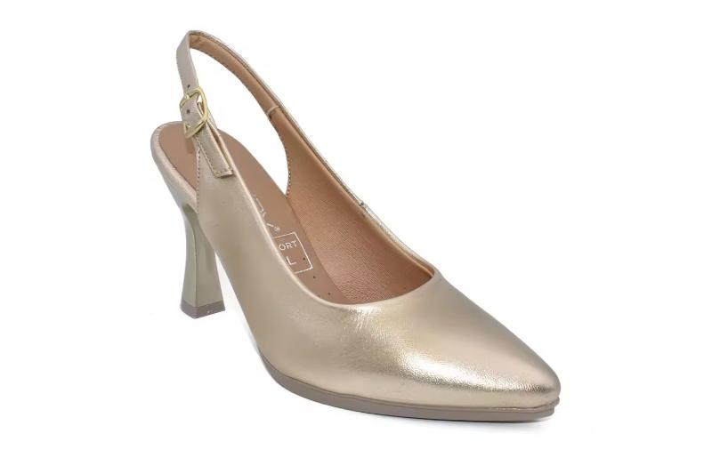 Zapatos de tacón slingback en piel para mujer Hechos en España Tallas 36 a 40 Modelo 4251 Chamby 5 Zapatos de tacón slingback en piel para mujer Hechos en España Tallas 36 a 40 Modelo 4251 Chamby - Imagen 5