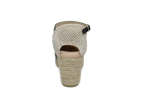 Alpargatas de cuña en piel auténtica, fabricadas en España. Con pulsera al tobillo y cuña de yute natural aportan elegancia y comodidad. Tallas 36 a 40 Modelo 5011 Cokketa - Imagen 2