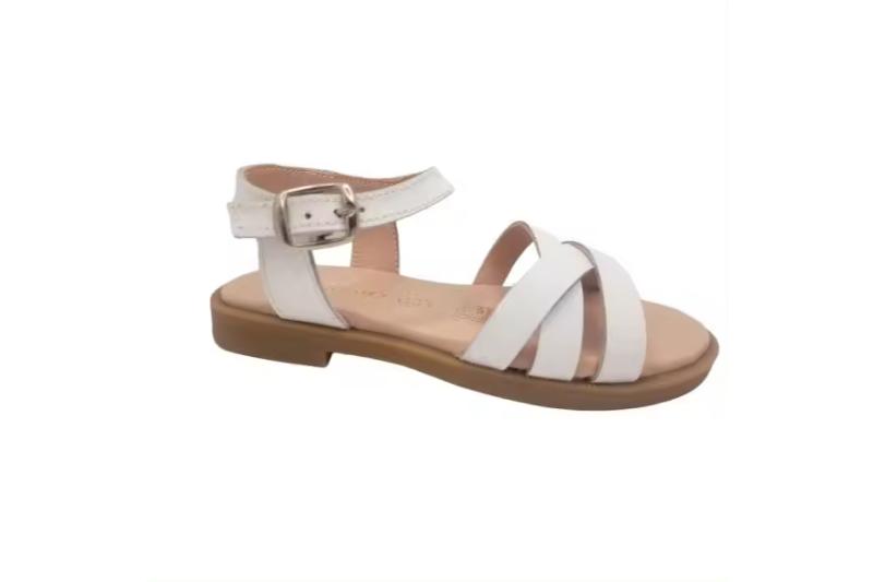 Sandalia de piel para niña varios colores con hebilla Tallas 24 a 34 Modelo 50452