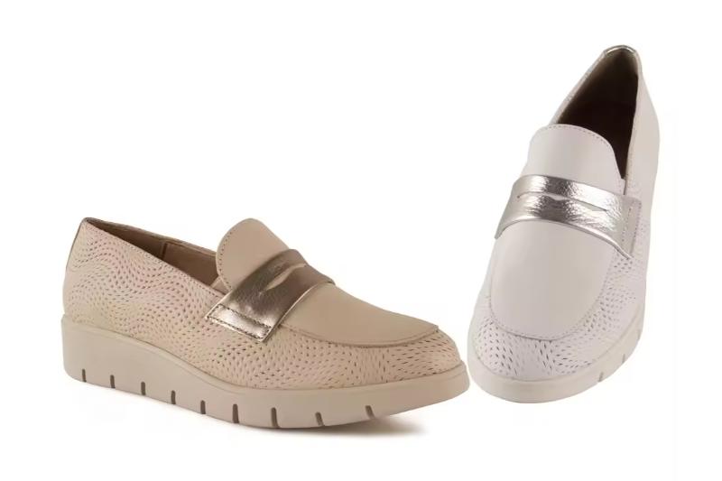 Mocasines de piel calados para mujer con plataforma cómoda Tallas 36 a 40 Modelo 6 Chamby 2 Mocasines de piel calados para mujer con plataforma cómoda Tallas 36 a 40 Modelo 6 Chamby - Image 2