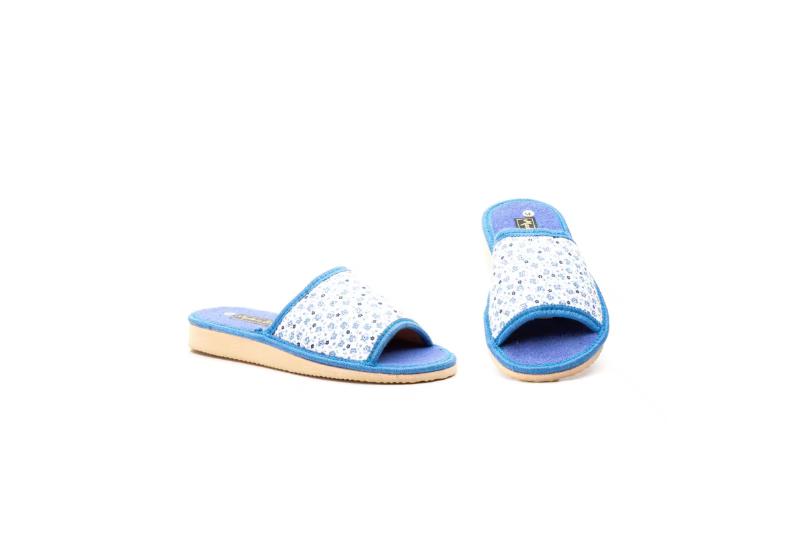 Zapatillas de casa abiertas para mujer con estampado de flores Hecho en España Tallas 36 a 41 Modelo Flores Jam