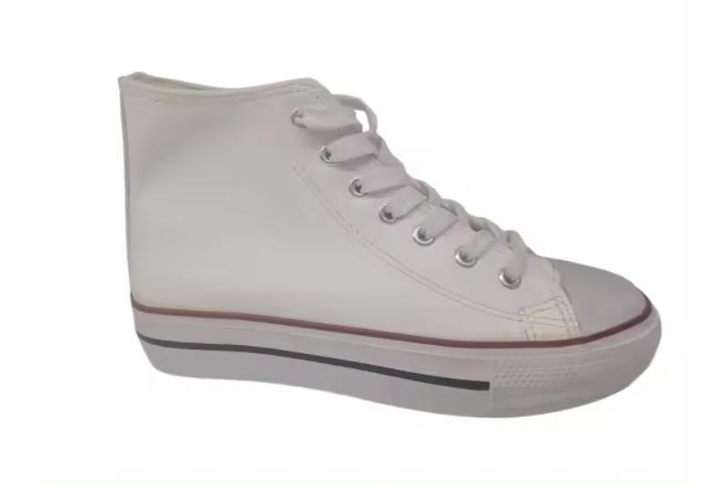Botín Zapatillas altas blancas de polipiel doble suela para mujer Tallas 36 a 41 Modelo F330 Katosines