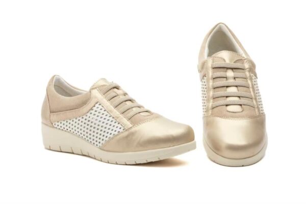 Zapatilla deportiva de piel con cuña para mujer calzado cómodo y elegante Tallas 36 a 41 Modelo 95567 Jam - Image 5