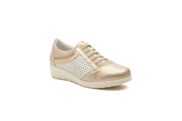 Zapatilla deportiva de piel con cuña para mujer calzado cómodo y elegante Tallas 36 a 41 Modelo 95567 Jam