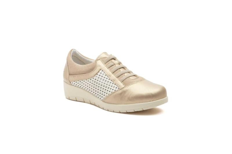 Zapatilla deportiva de piel con cuña para mujer calzado cómodo y elegante Tallas 36 a 41 Modelo 95567 Jam