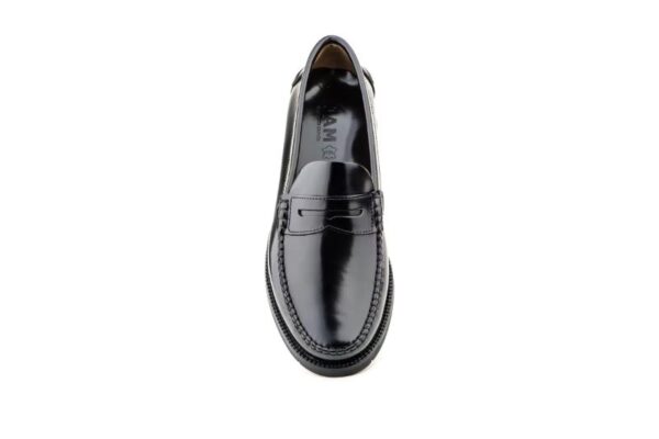 Mocasines de piel para hombre estilo clásico con antifaz liso suela cuero Tallas 39 a 45 Modelo 1000 Jam - Imagen 2