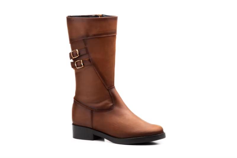 Botas de piel negra para mujer con hebillas Modelo 1010 Tallas 36 a 41 Hecho en España Jam