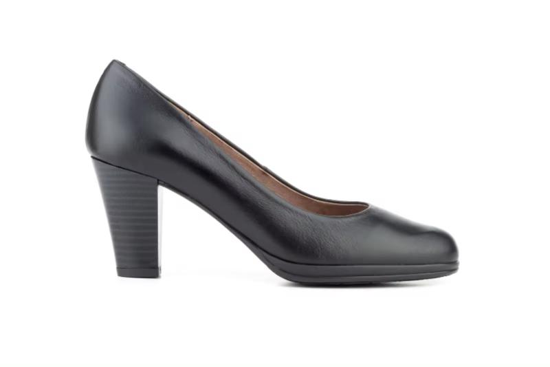 Zapatos de mujer de piel negra con tacón medio-alto clásicos Hecho en España Tallas 36 a 41 Modelo 1586 Par y medio 2 Zapatos de mujer de piel negra con tacón medio-alto clásicos Hecho en España Tallas 36 a 41 Modelo 1586 Par y medio - Imagen 2