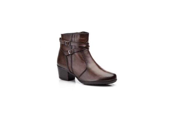 Botines de piel para mujer con tacón ancho y hebillas decorativas Tallas 36 a 41 Modelo 59304 Jam - Imagen 5