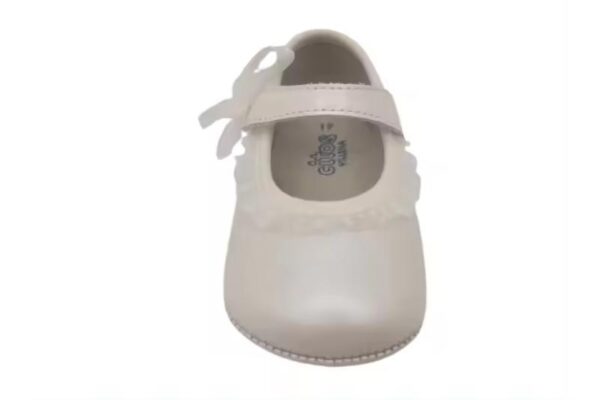 Merceditas blancas de bebé con lazo de organza y volante Tallas 16 a 20 Modelo 3850 Citos - Image 2