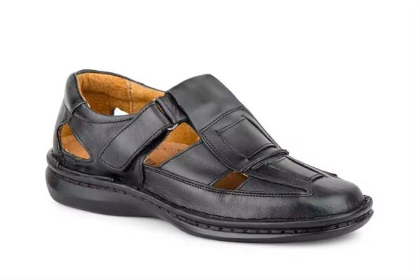 Sandalia de piel para hombre con cierre de velcro Modelo 4015 Tallas especiales 47 a 49 Cactus - Imagen 2