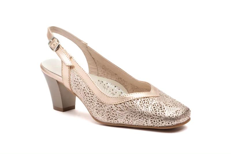 Zapatos de mujer de piel con tacón medio Hecho en España Tallas 36 a 41 Modelo 5610 Jam