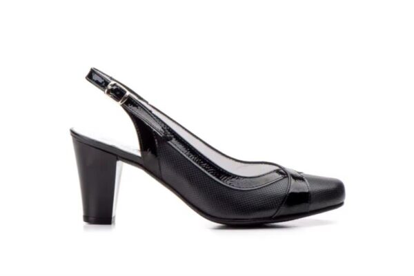 Zapatos de mujer de piel con tacón medio Hecho en España Tallas 36 a 41 Modelo 5966 Jam - Imagen 2