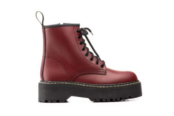 Botas de piel estilo militar para mujer con plataforma y cordones Tallas 36 a 41 Modelo 6063 Jam