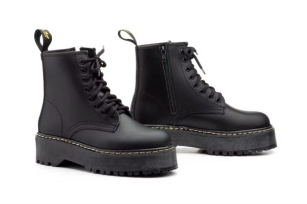 Botas de piel estilo militar para mujer con plataforma y cordones Tallas 36 a 41 Modelo 6063 Jam - Image 3