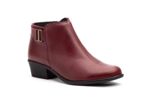 Botines de piel para mujer con tacón bajo y adorno metálico Tallas 36 a 41 Modelo 6300 Jam - Imagen 4
