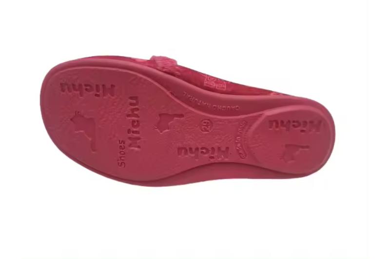 Zapatillas de casa infantiles rosas con velcro Modelo 7186 Tallas 28 a 37 Michu 2 Zapatillas de casa infantiles rosas con velcro Modelo 7186 Tallas 28 a 37 Michu - Image 2