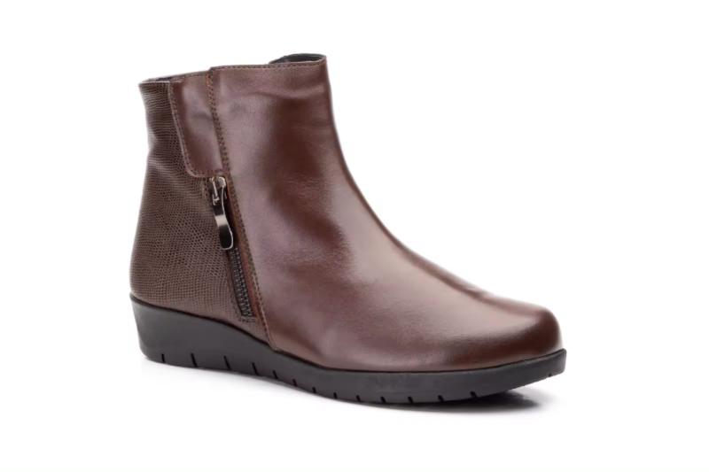 Botines de piel para mujer con cuña baja y cremallera lateral Tallas 36 a 41 Modelo 7740 Jam 5 Botines de piel para mujer con cuña baja y cremallera lateral Tallas 36 a 41 Modelo 7740 Jam - Imagen 5
