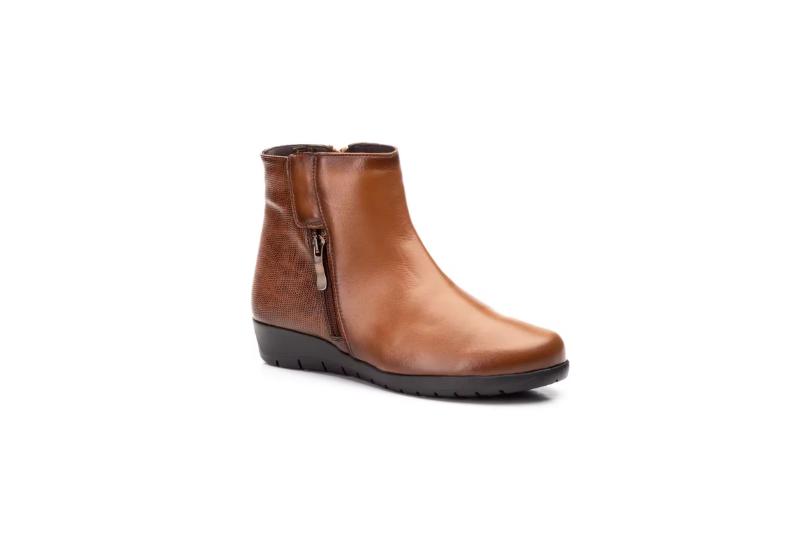 Botines de piel para mujer con cuña baja y cremallera lateral Tallas 36 a 41 Modelo 7740 Jam 3 Botines de piel para mujer con cuña baja y cremallera lateral Tallas 36 a 41 Modelo 7740 Jam - Imagen 3
