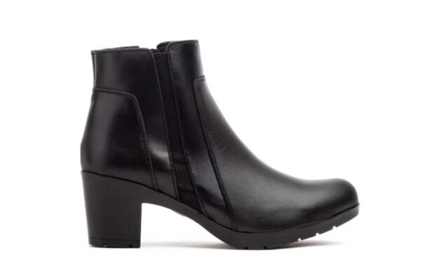 Botines de piel para mujer con tacón medio y elásticos laterales Tallas 36 a 41 Modelo 8889 Jam - Imagen 4