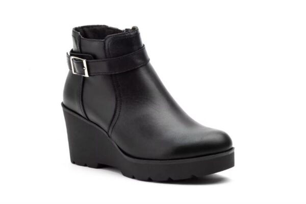 Botines de piel para mujer con cuña alta y hebilla lateral Tallas 36 a 41 Modelo 8891 Jam - Imagen 5