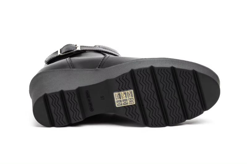 Botines de piel para mujer con cuña alta y hebilla lateral Tallas 36 a 41 Modelo 8891 Jam 2 Botines de piel para mujer con cuña alta y hebilla lateral Tallas 36 a 41 Modelo 8891 Jam - Imagen 2
