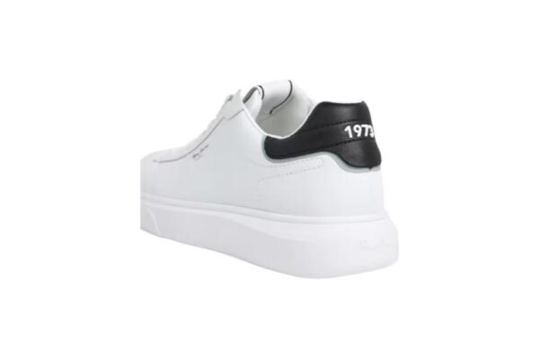 Zapatillas casual de piel para hombre blancas Modelo Eaton Basic Tallas 40 a 46 Pepe Jeans - Imagen 3