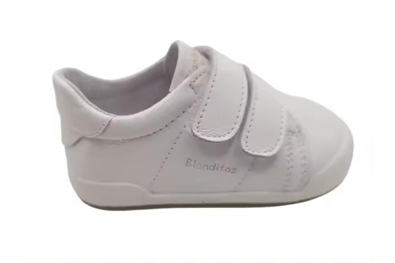 Zapatillas deportivas de piel modelo Londres Blanditos Tallas 19 a 26 by Crio`S
