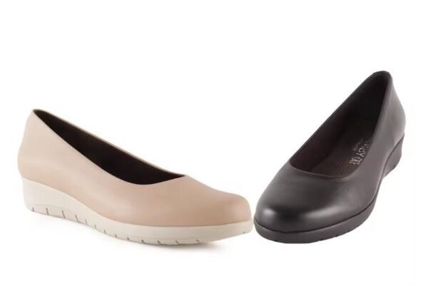 Zapatos de mujer con cuña cómodos de piel Calzado elegante y casual Hecho en España Tallas 35 a 41 Modelo 10557 Chamby
