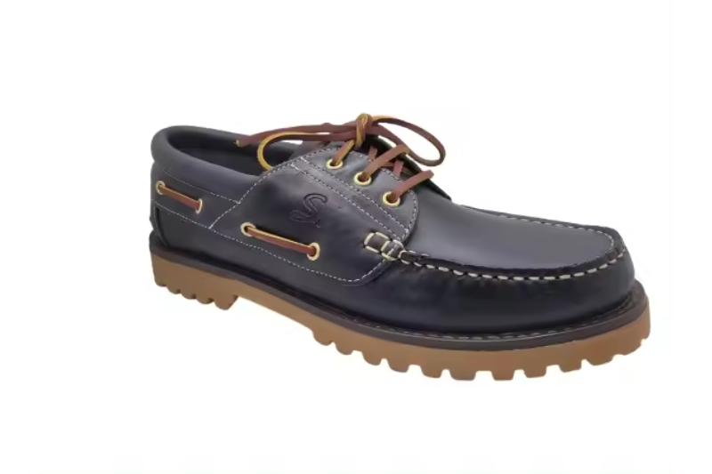 Zapato náutico de piel con suela track Tallas 30 a 46 Modelo 2141 Sachini
