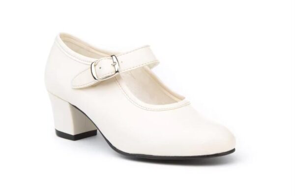 Zapatos de flamenco para niña con tacón y hebilla varios colores Tallas 22 a 42 Modelo 302 Angelitosz - Imagen 3