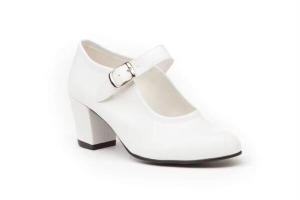 Zapatos de flamenco para niña con tacón y hebilla varios colores Tallas 22 a 42 Modelo 302 Angelitosz - Imagen 4