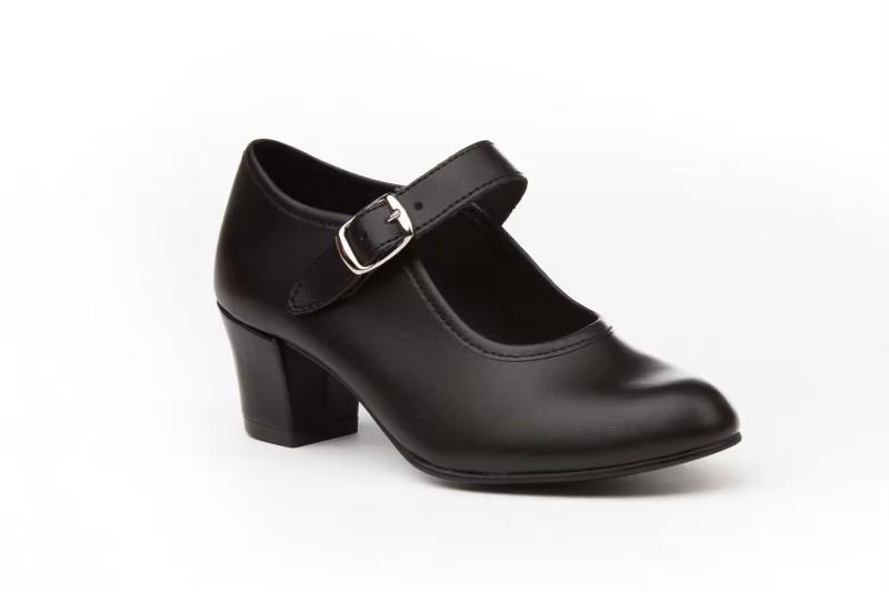 Zapatos de flamenco para niña con tacón y hebilla varios colores Tallas 22 a 42 Modelo 302 Angelitosz