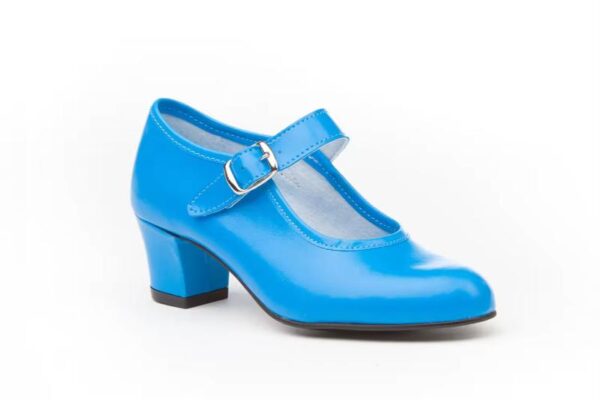 Zapatos de flamenco para niña con tacón y hebilla varios colores Tallas 22 a 42 Modelo 302 Angelitosz - Imagen 8