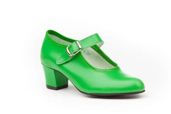 Zapatos de flamenco para niña con tacón y hebilla varios colores Tallas 22 a 42 Modelo 302 Angelitosz - Imagen 9
