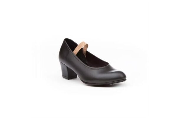 Zapatos de flamenco para niña con tacón y goma de sujeción Modelo 303 Angelitos - Imagen 5