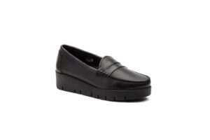 Mocasines negros de piel con plataforma para mujer Tallas 36 a 41 Modelo 3139 Jam 6 31391