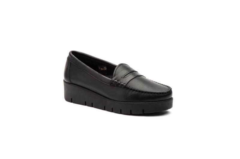 Mocasines negros de piel con plataforma para mujer Tallas 36 a 41 Modelo 3139 Jam 5 Mocasines negros de piel con plataforma para mujer Tallas 36 a 41 Modelo 3139 Jam - Imagen 5